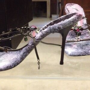 Giuseppe Zanotti purple 8 1/2 jeweled high heels